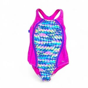 Speedo One Piece Girls size 16 Hot Pink Swimsuit NWT